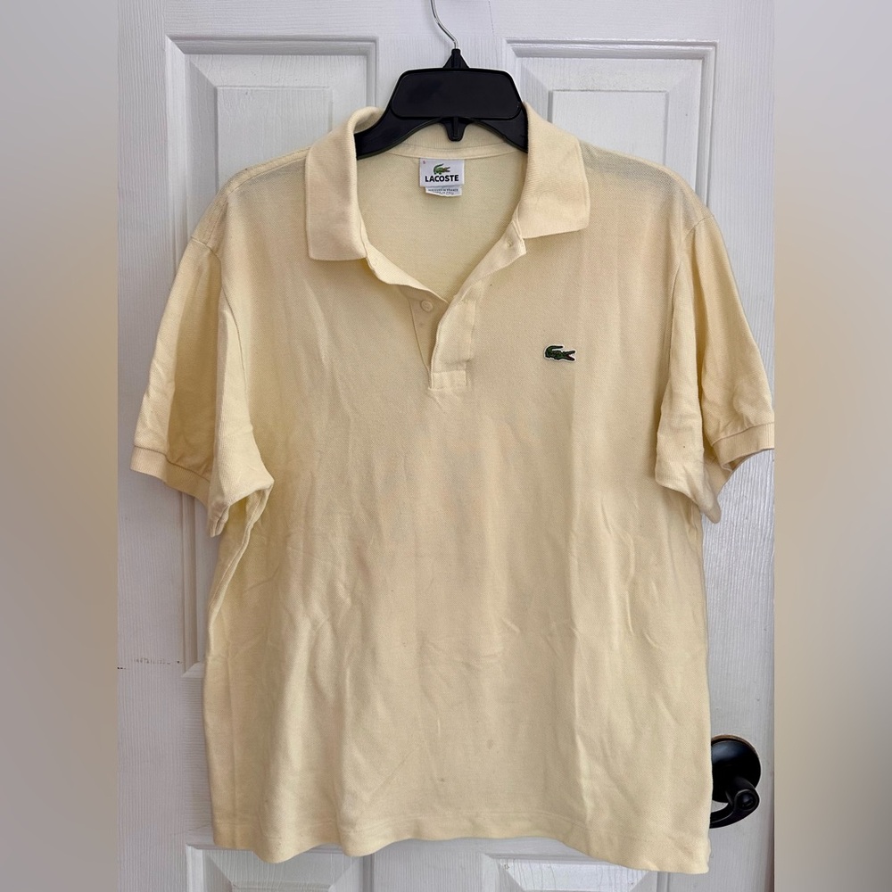 Lacoste Men's pale yellow Polo Shirt